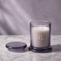 Frasco de Vidrio Ámbar para Velas de 8oz, 10oz y 12oz con Tapa, para Hacer Velas Aromáticas, Decoración de Navidad y Bodas, con Caja