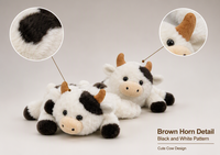 Peluche Mignonne Vache 16cm, Jouet en Peluche Doux Fraise avec Rembourrage en Coton PP