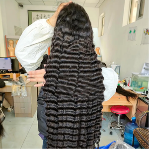 Pelucas de Rastas para Mujer, Cabello Humano Real - Peluca de Encaje Frontal de 40 Pulgadas con Ondas Profundas, Cabello Humano Natural Largo de Ondas Profundas 13x4 - Product Image 2