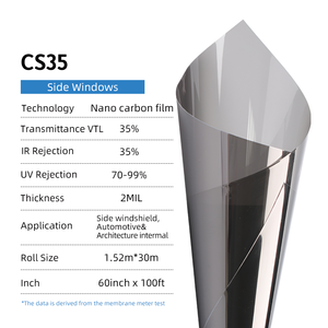 Film céramique nano premium pour voiture, nouvelle marque Vision <span class=keywords><strong>Solax</strong></span>, film teinté pour fenêtres, isolation thermique, protection UV, film carbone bleu - Product Image 4