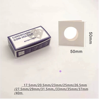 Porte-monnaie en carton 2x2 pouces avec film OPP pour collection de pièces de monnaie