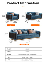 Sofá Esquinero Chesterfield de Dos Plazas de Lujo, Cuero Genuino, Colores Personalizables, Ideal para Apartamentos, Gimnasios, Centros Comerciales, Hospitales y Villas