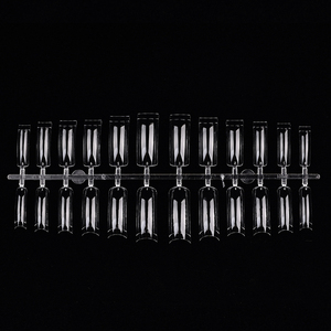 Ongles artificiels transparents extra longs demi-couvrants, courbe en C, forme cercueil, pour manucure de salon, kit d'extension à presser - Product Image 3
