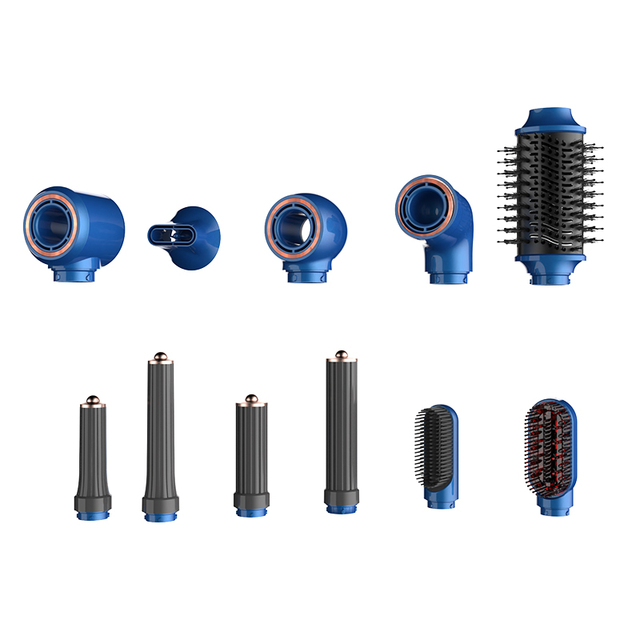 Professional Ionic Hair Styling Tools Set 5-in-1 110000 RPM Hair Dryer Blow Dryer Brush Hair Straightener Brush Hot Nozzle RV