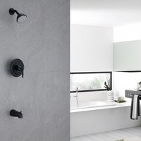 Ensemble de robinetterie de douche murale noire mate CUPC, fabriqué en Thaïlande