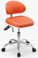 Tabouret de dentiste Buffalo, hauteur réglable, chaise ergonomique avec support lombaire et roulettes
