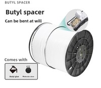 Guanhui - Espaciador de Vidrio para Ventanas y Puertas de Diseño Moderno, de Caucho Butilo y Aleación de Aluminio, con Borde Cálido, Alta Resistencia, 6A-24A
