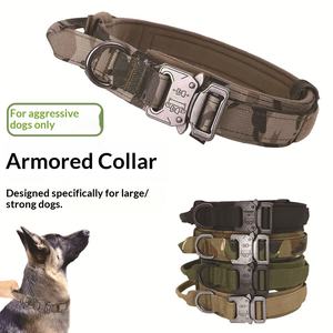 Maßgefertigtes Outdoor Taktisches Hip-Hop Hundehalsband mit Schnallenverschluss Verstellbare Größe Nylon-Material Gestreift Umweltfreundlich Langlebig für Große Hunde - Product Image 1