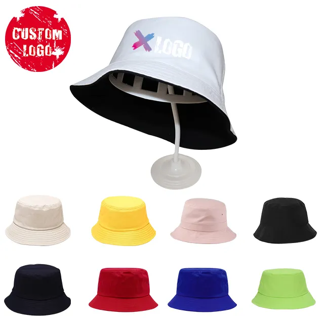 Cappelli da pescatore a tesa larga primavera ed estate con Logo personalizzato cappello a secchiello ricamo personalizzato