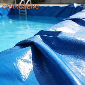 แผ่นใยสังเคราะห์กันซึมสำหรับภายนอกอาคาร หนา 1 มม. สีน้ำเงิน HDPE สำหรับสระว่ายน้ำ บ่อปลา - Product Image 3