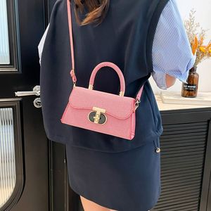 High Quality Handbags for Women Luxury Retro Lock Crossbody Shoulder Bag Color Blocking Small <b>square</b> Bag - Product Image 6