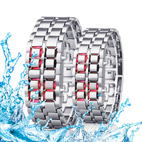 Reloj de Lujo con Caja Rectangular, Digital, Resistente al Agua, con Pantalla LED Automática, Reloj de Mujer, Relojes de Lujo