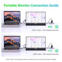 Monitor Portátil Profesional 2K de 15.6 Pulgadas, 60Hz QHD IPS, Pantalla para Laptop con Cubierta de Cuero, Altavoces Estéreo Integrados, Panel Mac