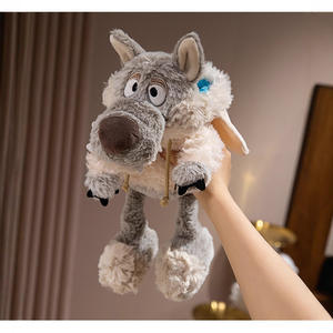 Peluche Ulvi <span class=keywords><strong>Lupo</strong></span> in Pelle di Pecora, Cuscino Morbido Imbottito in Cotone PP, Bambola di Pezza per 14+ Anni, Transfrontaliero - Product Image 3
