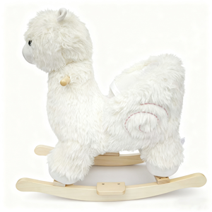 Chaise à bascule en peluche Alpaga en promotion - Jouet à chevaucher pour bébés et enfants en gros, jouet à chevaucher doux et rembourré pour tout-petits - Product Image 3