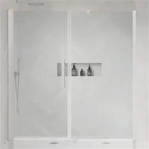 أبواب دش زجاجية من Oumeiga مقاس 60 × 72 بشاشة دش من الحائط إلى الحائط مع مظهر من الكروم
