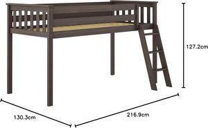 Marrone/grigio pino medio dormiente telaio con Base a doghe per ragazzi <span class=keywords><strong>e</strong></span> ragazze camera da letto o soggiorno in legno - Product Image 6