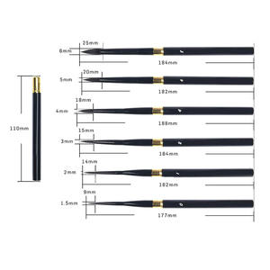 Pinceles de Nailon Pintados con Varilla de Aluminio <span class=keywords><strong>LISI</strong></span>, Pinceles de Punta Redonda para Viaje, Pinceles de Punta Fina para Detalles, para Acuarela, Óleo y Pintura Facial - Product Image 2