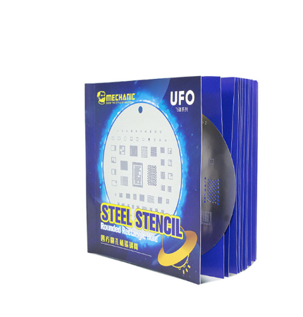 Mechanics 10 in 1 UFO Series High Temperature Resistance BGA Reballing Steel Stencil for iPhone X to 16 Series BGA Stencil