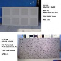 Panneau de gypse absorbant pas cher prix papier face plâtre ignifuge perforé avec trou irrégulier Chine approvisionnement panneau acoustique