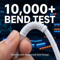 Câble de données USB 3.0 Type-C 2A à charge rapide, blindage tressé, gaine en PVC, conducteur en cuivre pur, durable pour téléphones mobiles