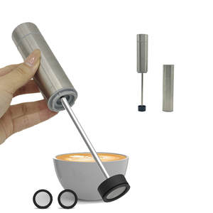 Espumador de Leche NanoFoamer de Acero Inoxidable para Bebidas de Café Estilo Barista, con 3 Pilas AAA, para Lattes, ELFJS2 - Product Image 1