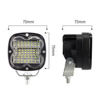 Universal 12V 24V 3 pulgadas 48W LED luz de trabajo vainas blanco amarillo doble Color camión todoterreno 4X4 ATV UTV niebla conducción sistema de iluminación