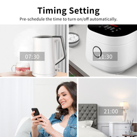 Bingoelec Interrupteur mural multi-gang tactile en verre carré sans cadre de luxe