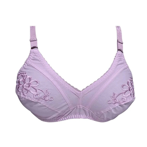 Wireless Cotton <b>Bra</b> For Women With Full Cup Coverage Seamless Interior And Plus Size Friendly Fit In Organic Cotton - Product Image 1