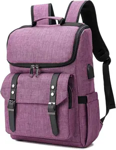 Boa qualidade Mochila feminina minimalista para viagem em dois sentidos, mochila fofa personalizada para homens e mulheres, carteira para mochila