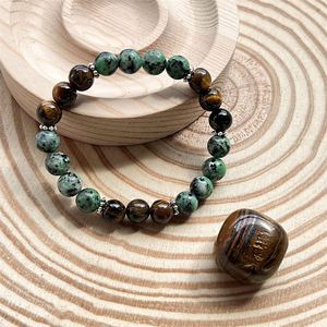 Bracelet en pierre naturelle avec perles de verre colorées, favorisant la prise de décision, recommandé pour une utilisation stratégique, livraison rapide - Product Image 1