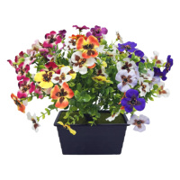 Fleurs artificielles de primula flexibles et nécessitant peu d'entretien pour mariage, fête, décoration intérieure, cadeaux de Noël, vente en gros de fleurs artificielles