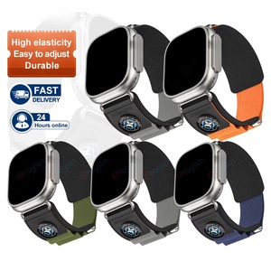 สายนาฬิกาแอปเปิ้ลสำหรับผู้ชาย, สายนาฬิกาแอปเปิ้ล10 9 8 6 5 SE ไนลอน38มม. 42มม. 44มม. 45มม. - Product Image 1