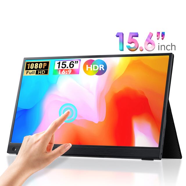 15.6 Inch Portable Gaming Monitor With Full HD IPS Back Light External Display 60Hz Refresh Rate LCD Touch Screen