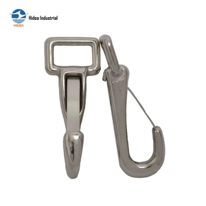Mousqueton P14 en alliage de zinc moulé sous pression avec déclencheur à boulon et anneau pivotant ou fixe, en acier inoxydable nickelé pour laisse de chien - Product Image 2