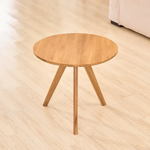 Jodhpuri Woods Wooden Legs <b>Round</b> <b>Small</b> Apartment Office Desks Stylish And Durable Solid Wood <b>Table</b> Perfect For Living Room - Product Image 1