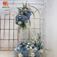 Hydrangea bunga hidrangea, taplak lantai panjang bunga untuk bayi, lorong pernikahan elegan, bunga