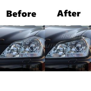 1 par de cubiertas embellecedoras de fibra de carbono real para faros delanteros de coche Toyota Crown 2005 2006 2007 2008 2009, accesorios para coche - Product Image 5