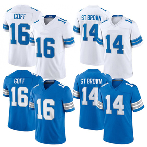 T-shirt à manches courtes Detroit Lions, maillot de football américain respirant avec design brodé - Product Image 1