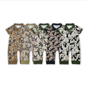 Combinaison d'été pour bébés garçons à imprimé camouflage 5 couleurs, combinaisons de chasse pour frères et sœurs - Product Image 1