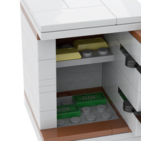 MOC Briques de construction miniatures en plastique ABS à petites particules, 40 pièces, thème Animaux et Nature, échelle 1:12, jouet de construction sûr