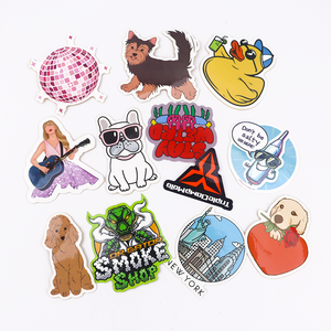 Etiquetas <span class=keywords><strong>Adhesivas</strong></span> Impermeables con Logo de Empresa Personalizado, Calcomanías de Vinilo de Dibujos Animados Troqueladas - Product Image 1
