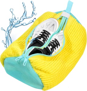 Sac de lavage pour chaussures, sac à linge épaissi pour chaussures avec coutures renforcées, conception robuste et réutilisable à double compartiment - Product Image 1