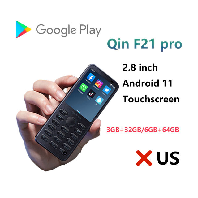 Qin F21 Pro Support for Google 4G Multilingual Button and Touch Screen Smart Phone Feature Phone