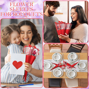 Caja de Regalo para Flores, Fundas Individuales para Rosas, Cajas de Regalo para Ramos, Papel Dorado Reciclable, Plegable, para Mujeres, Día de la Madre, Suministros para Bodas - Product Image 3