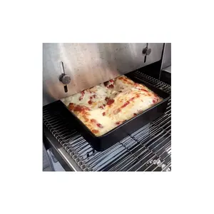 Rvs pizza bakken machine prijs, elektrische transportband pizza oven