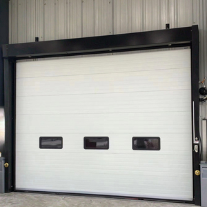 Serie termica porta industriale a scorrimento sezionale porta industriale con piccola finestra - Product Image 4