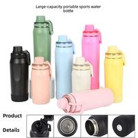 Bouteille de voyage portable RY en acier inoxydable 304, grande capacité, avec surface pulvérisée, pot isotherme portatif