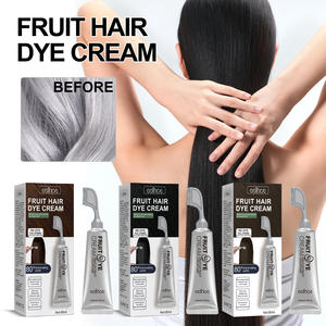 High Quality <b>Black</b> and <b>Brown</b> <b>Dye</b> Function Cream Comb Included Fruit <b>Hair</b> <b>Dye</b> Cream For Home Use - Product Image 2