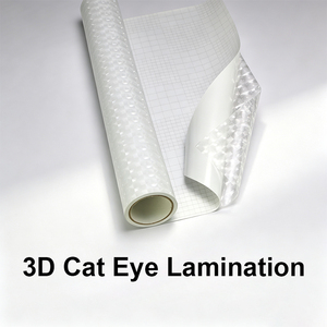 <span class=keywords><strong>Film</strong></span> de lamination à froid 3D effet œil de chat 110 microns, feuille PVC mate, brillante ou gaufrée pour affiches et décoration photo - Product Image 4